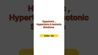 Hypotonic Hypertonic amp Isotonic Solution neet neet2025 botany biology aiims [upl. by Tyra]