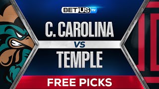 Coastal Carolina vs Temple  College Football Week 3 Predictions Picks and Best Bets [upl. by Ahsinhoj]