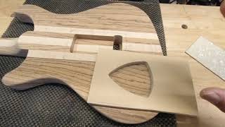 Zebrawood Guitar Build 16 Body Work 5 [upl. by Cirederf]