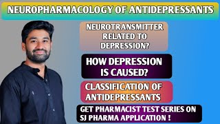 NEUROPHARMACOLOGY OF ANTIDEPRESSANTS SCREEN RECORDED LECTURES FULL EXPLANATIONSJ PHARMA [upl. by Narmak378]