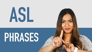 20 Basic Sign Language Phrases for Beginners  ASL [upl. by Morvin]