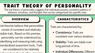 UNIT 7 CLASS 5  TRAIT THEORIES CATTELL OCEAN EYSENCK [upl. by Henriha]