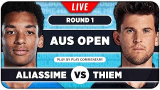 AUGERALIASSIME vs THIEM • Australian Open 2024 • LIVE Tennis PlaybyPlay Stream [upl. by Nowujalo146]