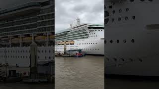 Jewel of the Seas arrives in Liverpool Flying the Rainbow flag [upl. by Atima646]