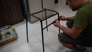 CC for Subtitles Stig Bar Stool with Back Rest from Ikea Assembling video Fixa 36V [upl. by Januarius]