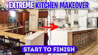 DIY Kitchen Makeover  START TO FINISH [upl. by Carlynne]