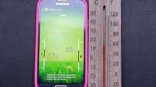 App Thermometer no internet Android SHealth Samsung Galaxy S4 temperature and humidity sensor [upl. by Eirot]