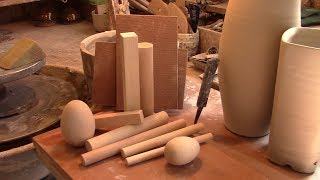 How to use 10 simple wooden tools for forming and finishing your pots [upl. by Petrine]