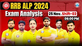 RRB ALP Exam Analysis 2024  25 Nov 3rd Shift Exam Review  RRB ALP CBT01 Paper Solution By RWA [upl. by Spanjian]