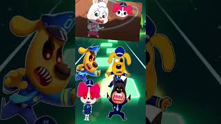 SHERIFF LABRADOR EXE vs SHERIFF PAPILLON vs DOBIE EXE X Coffin Dance Tiles Hop shorts [upl. by Aggappora]