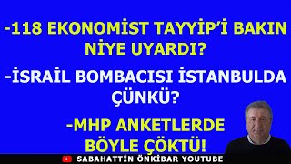 118 EKONOMİST TAYYİPİ BAKIN NİYE UYARDIMHP ANKETLERDE DİBE VURDUİSRAİL BOMBACISI SARAY MİSAFİRİ [upl. by Ahsart449]