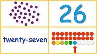 Baby Math Numbers 2030 dots numerals words rows [upl. by Azitram]