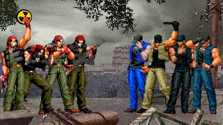 KOF Mugen Ralf Jones Team vs Clark Steel Team [upl. by Nanerb]