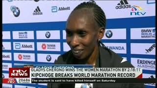 Gladys Cherono wins the Women Marathon by 21811 [upl. by Vez]