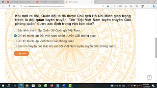 Đáp án Cuộc thi trắc nghiệm trực tuyến tìm hiểu về truyền thống ngành Tuyên giáo của Đảng [upl. by Anawqahs]