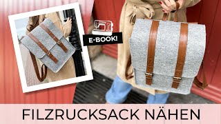 Filzrucksack nähen ♥ Ebook Filzrucksack TONI  Stoffe Hemmers [upl. by Onaivatco]