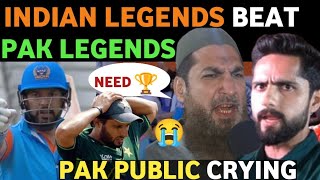 INDIAN CHAMPIONS BEAT PAK IN FINAL IND WON LEGENDS TROPHY PAK PUBLIC SAD REACTION AFTER DEFEAT [upl. by Rhona862]