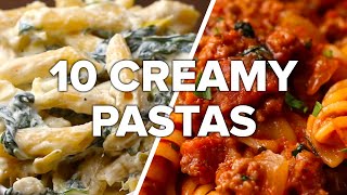 10 Creamy amp Satisfying Pasta Dishes [upl. by Nihs]