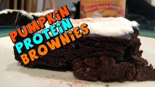 Protein Pumpkin Brownies  Low Calorie Brownie Recipe [upl. by Dusty953]