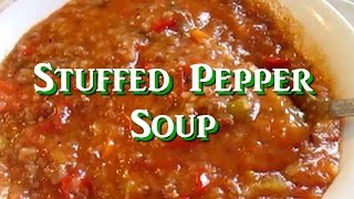 Easy Stuffed Bell Pepper Soup  Ground Beef Pepper Soup Recipe [upl. by Anaek576]