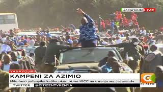 President Uhuru Kenyatta arrives at Jacaranda grounds for the Azimio la Umoja campaigns [upl. by Eusassilem]