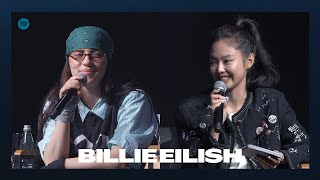 Spotify Presents Billie Eilish HIT ME HARD AND SOFT QampA with JENNIE [upl. by Bertina]