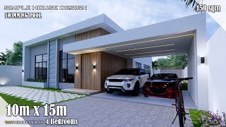 House Design  Simple House Design  10m x 15m 150 sqm  4 Bedrooms [upl. by Careaga960]