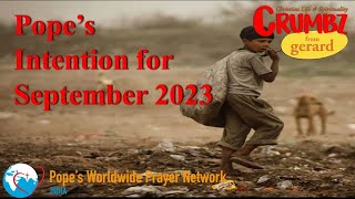 Popes Intention for September 2023  Popes Worldwide Prayer Network  PWPN [upl. by Danas]