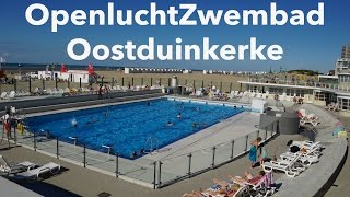 OOSTDUINKERKE zeedijk OPENLUCHTZWEMBAD Sfeer STRANDBAD [upl. by Mcgrody]