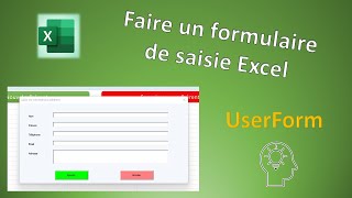 UserForm pour les débutants  Faire un formulaire de saisie Excel [upl. by Eelhsa]