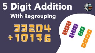 5 Digit Addition  Column Addition  With Regrouping [upl. by Merkle]