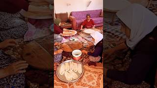 Nomadic women make dough phyllo bread and pastries the village keşfet reels women köyhayatı [upl. by Dhu]