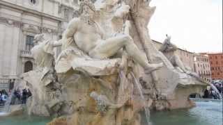 Piazza Navona and the Bernini Fountains in Rome [upl. by Knarf]