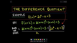 ❖ The Difference Quotient  Example 2 ❖ [upl. by Karita]