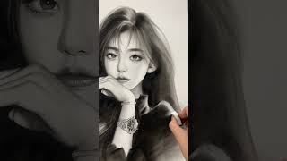 Portrait Pencil Sketch  Realistic Shading Techniques Revealed shorts [upl. by Artenak]