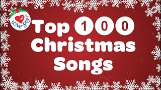 Top 100 Christmas Songs and Carols Playlist with Lyrics 🎅 Best Christmas Songs 🎄 [upl. by Yellat]