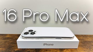 iPhone 16 Pro Max White Titanium  Unboxing Comparison amp First Impressions [upl. by Gershom]