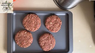 OVEN COOKED BEEF BURGER PATTIES  How To Cook Homemade BEEF BURGERS  Hamburgers In The Oven [upl. by Aneelas]