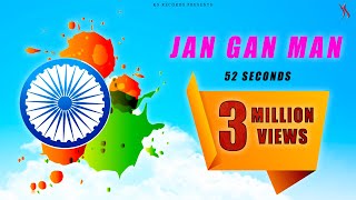 JAN GAN MAN  RASHTRA GAAN  INDIAN NATIONAL ANTHEM in 52 sec Kapil Jangir [upl. by Assirhc]