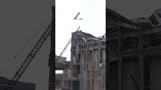 Watch a Giant Wrecking Ball Demolish a Building in Seconds demolition short wreckingball [upl. by Eatnohs609]