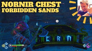 God of War Ragnarok  Forbidden Sands Nornir Chest West Torches Light Brazier Alfheim [upl. by Trudy]