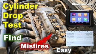 Car Engine CYLINDER DROP Test How to find a MISFIRING cylinder with a scan tool active scan tool [upl. by Lavotsirc]