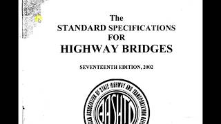 The STANDARD SPECIFICATIONS FOR HIGHWAY BRIDGES  PDF [upl. by Morley253]