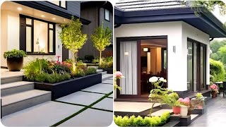 200 Modern Front Yard Garden Landscaping Ideas 2024 House Front Wall Designs Modern Home Garden [upl. by Akived238]