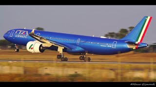 ITA Airways A330900 amazing sunrise landing at Rome FCO Airport [upl. by Jarrad]