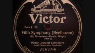 Josef Pasternack conducts Beethoven Symphony 5 movement 4 1917 [upl. by Pallaten]