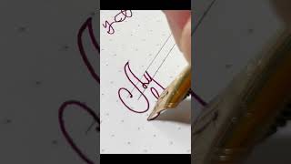 Ayla  name handwriting with fountain pen lettering art satisfying calligraphy signature [upl. by Ailb]