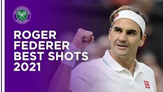 Roger Federer Best Shots Wimbledon 2021 [upl. by Errick]