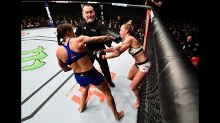 Holly Holm Getting Hit With Illegal Shots After The Bell [upl. by Enimajneb]