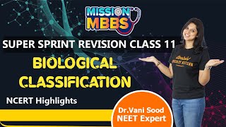 Biological Classification in One Shot  NEET 202324  Class 11 Biology  Super Sprint  Vani Maam [upl. by Chansoo]